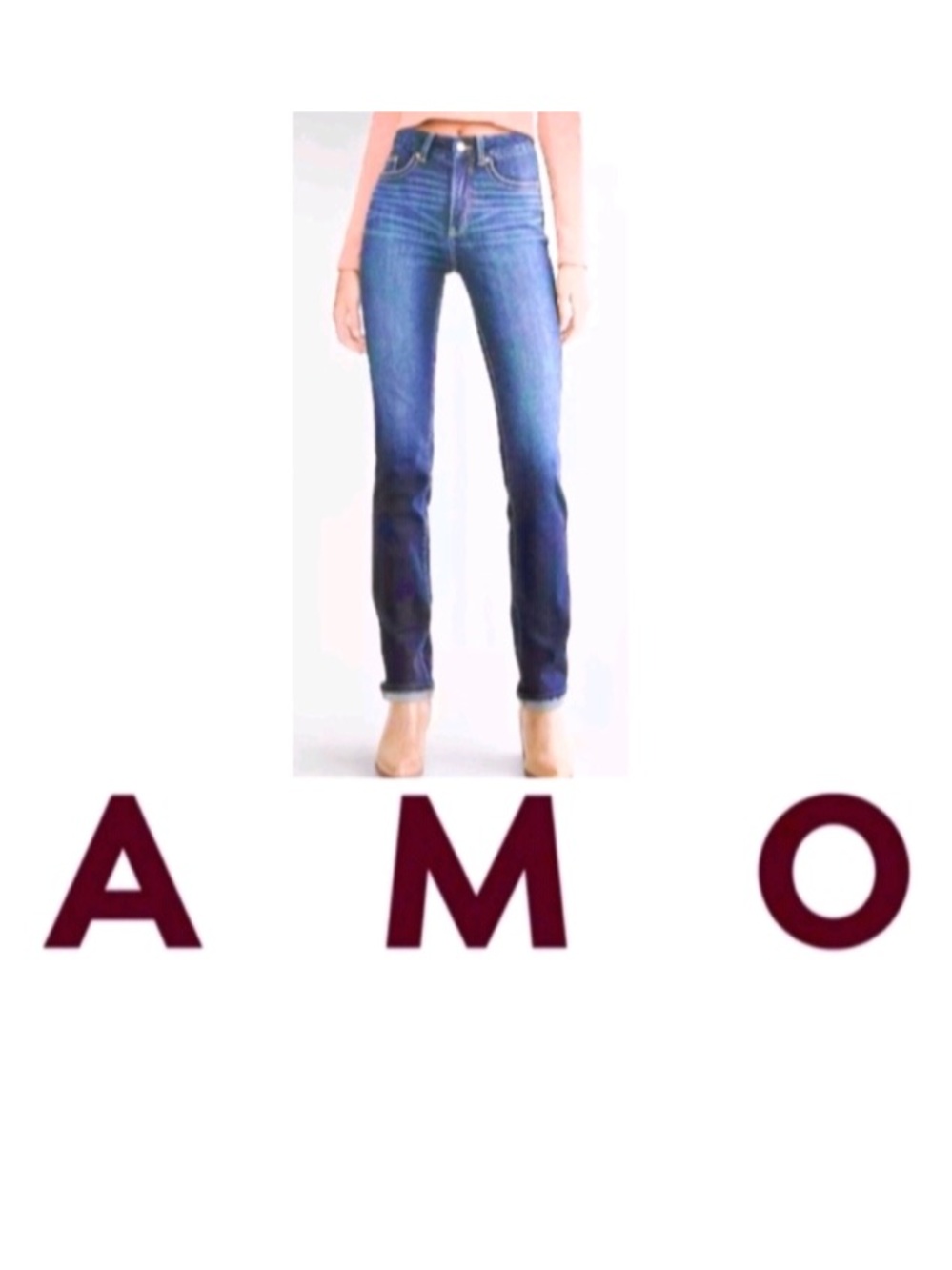 AMO Darlin' Sweetheart High rise skinny straight Jeans